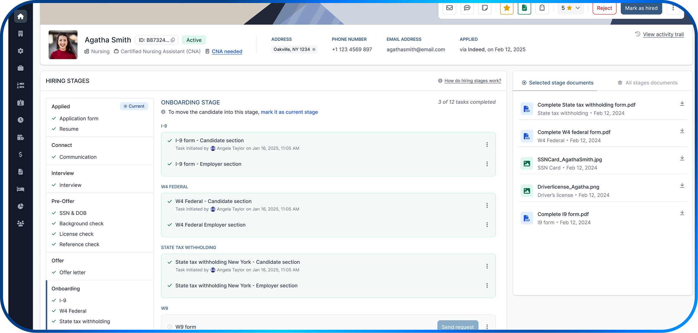 Hiring & Onboarding Dashboard